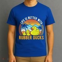 Life Is Better With Rubber Ducks Rubber Duck Gift T-Shirt thumb 3