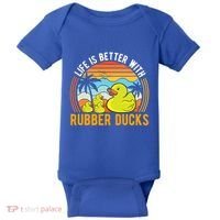 Life Is Better With Rubber Ducks Rubber Duck Gift Baby Bodysuit thumb 0