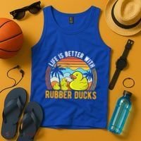 Life Is Better With Rubber Ducks Rubber Duck Gift Tank Top thumb 4
