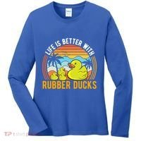 Life Is Better With Rubber Ducks Rubber Duck Gift Women's Long Sleeve Shirt thumb 0