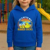 Life Is Better With Rubber Ducks Rubber Duck Gift Kids Hoodie thumb 3