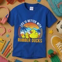 Life Is Better With Rubber Ducks Rubber Duck Gift Kids T-Shirt thumb 3