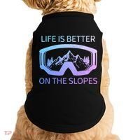 Life Is Better On The Slopes Ski Snowboard Snowmobile Skiing Gift Doggie Tank thumb 0