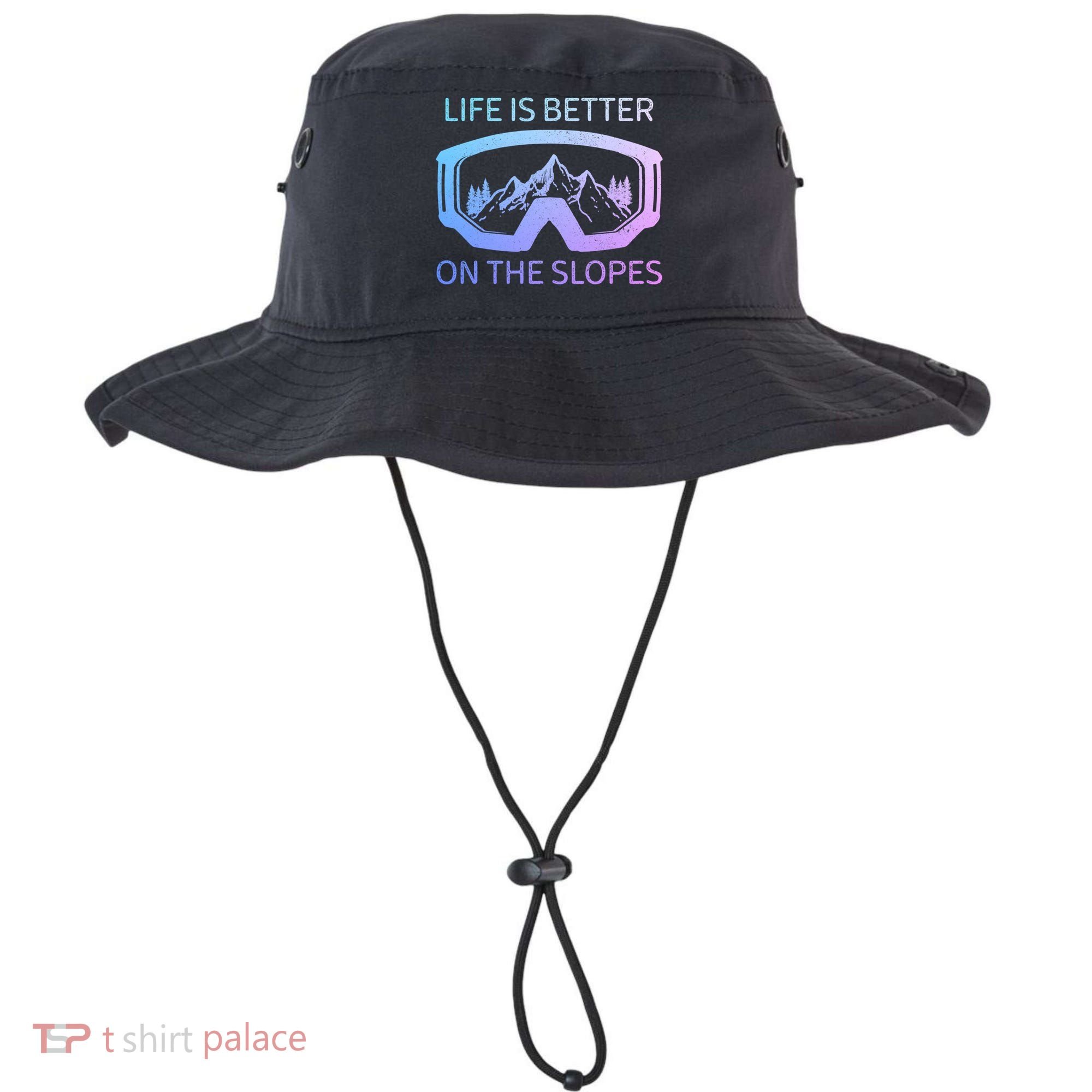 Life Is Better On The Slopes Ski Snowboard Snowmobile Skiing Gift Bucket Hat