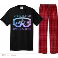 Life Is Better On The Slopes Ski Snowboard Snowmobile Skiing Gift Pajama Set thumb 0