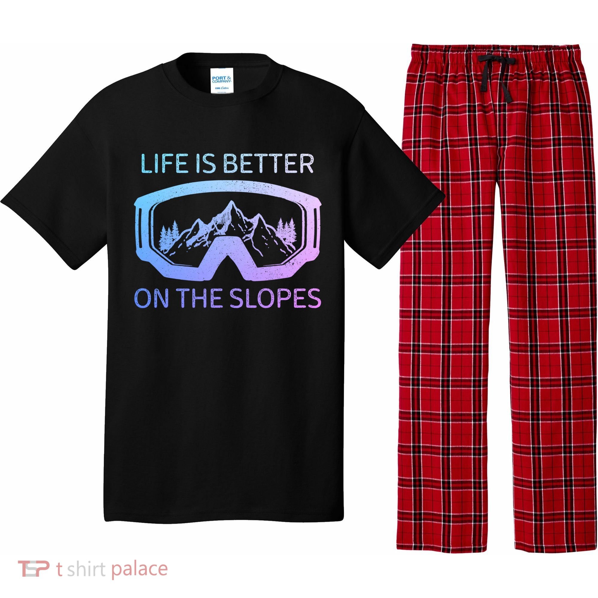 Life Is Better On The Slopes Ski Snowboard Snowmobile Skiing Gift Pajama Set