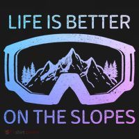 Life Is Better On The Slopes Ski Snowboard Snowmobile Skiing Gift Pajama Set thumb 2