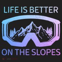 Life Is Better On The Slopes Ski Snowboard Snowmobile Skiing Gift Golf Towel thumb 3
