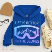 Life Is Better On The Slopes Ski Snowboard Snowmobile Skiing Gift Hoodie thumb 4