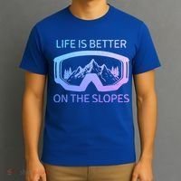 Life Is Better On The Slopes Ski Snowboard Snowmobile Skiing Gift T-Shirt thumb 3