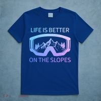 Life Is Better On The Slopes Ski Snowboard Snowmobile Skiing Gift T-Shirt thumb 5