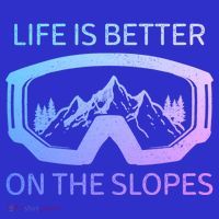 Life Is Better On The Slopes Ski Snowboard Snowmobile Skiing Gift Mousepad thumb 1