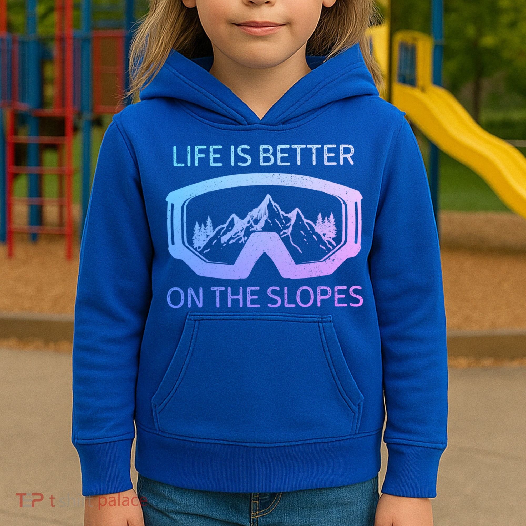 Life Is Better On The Slopes Ski Snowboard Snowmobile Skiing Gift Kids Hoodie