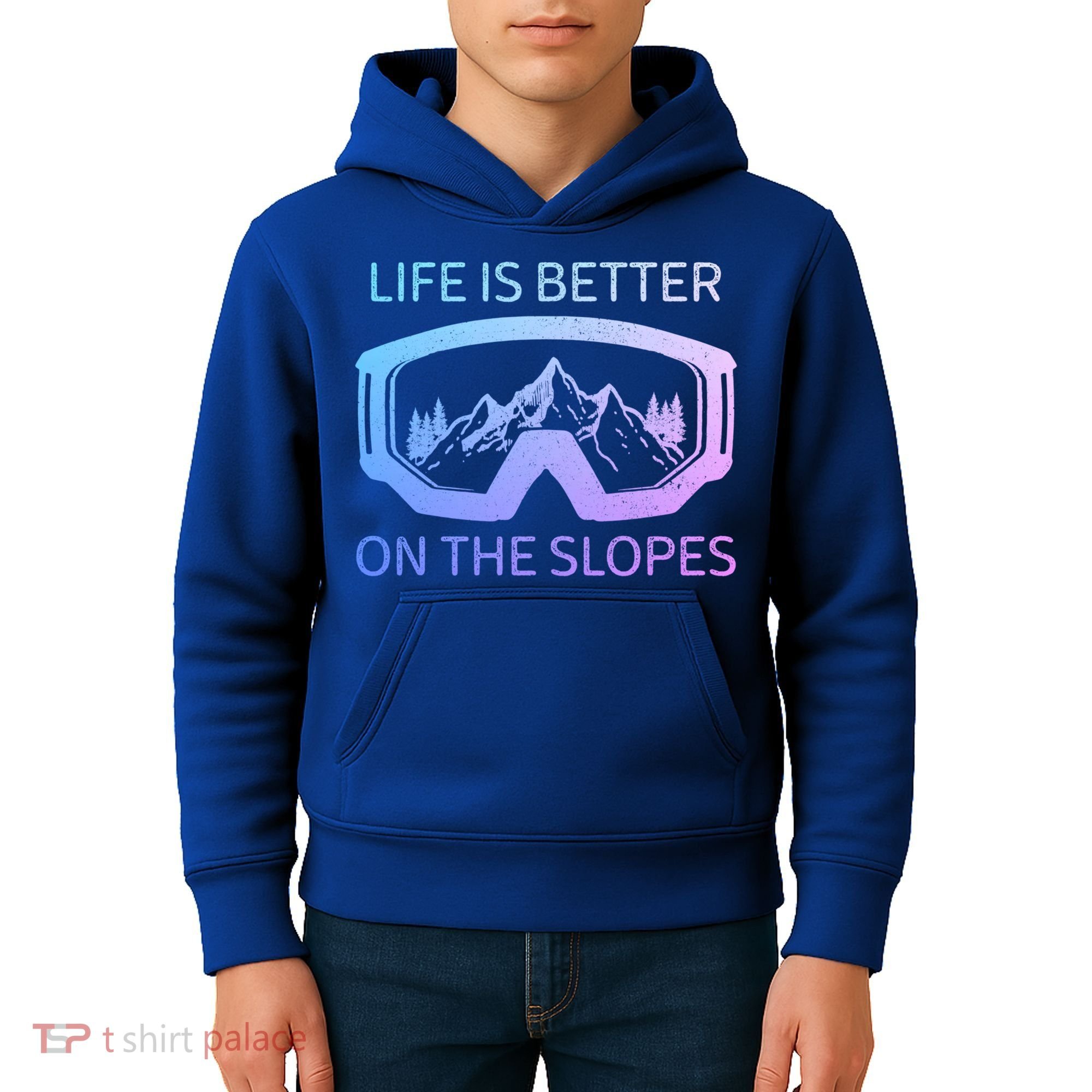 Life Is Better On The Slopes Ski Snowboard Snowmobile Skiing Gift Kids Hoodie