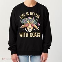 Life Is Better With Goats For Goat Whisperer Goat Gift Women's Sweatshirt thumb 0