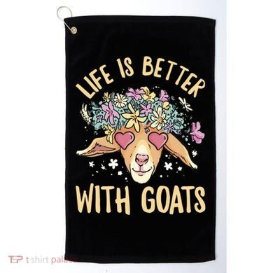 Life Is Better With Goats For Goat Whisperer Goat Gift Golf Towel