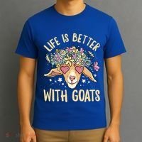 Life Is Better With Goats For Goat Whisperer Goat Gift T-Shirt thumb 3