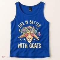 Life Is Better With Goats For Goat Whisperer Goat Gift Tank Top thumb 2