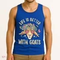 Life Is Better With Goats For Goat Whisperer Goat Gift Tank Top thumb 3