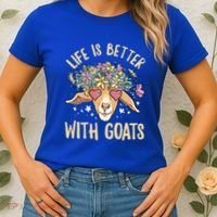 Life Is Better With Goats For Goat Whisperer Goat Gift Women's T-Shirt thumb 2