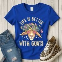 Life Is Better With Goats For Goat Whisperer Goat Gift Women's T-Shirt thumb 3