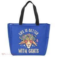 Life Is Better With Goats For Goat Whisperer Goat Gift Tote Bag thumb 0