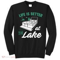 Life Is Better At The Lake Pontoon Boat Sweatshirt thumb 0