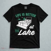 Life Is Better At The Lake Pontoon Boat T-Shirt thumb 5