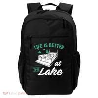 Life Is Better At The Lake Pontoon Boat Backpack thumb 0