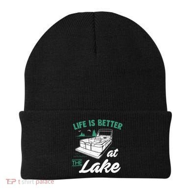 Life Is Better At The Lake Pontoon Boat Beanie