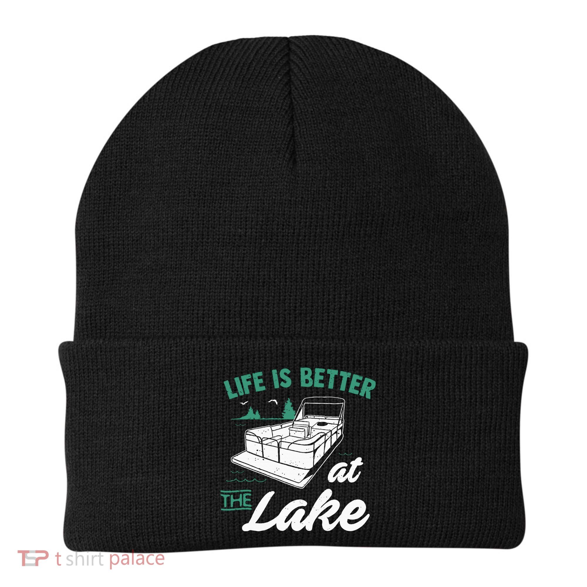 Life Is Better At The Lake Pontoon Boat Beanie