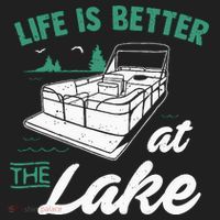Life Is Better At The Lake Pontoon Boat Beanie thumb 2