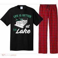 Life Is Better At The Lake Pontoon Boat Pajama Set thumb 0