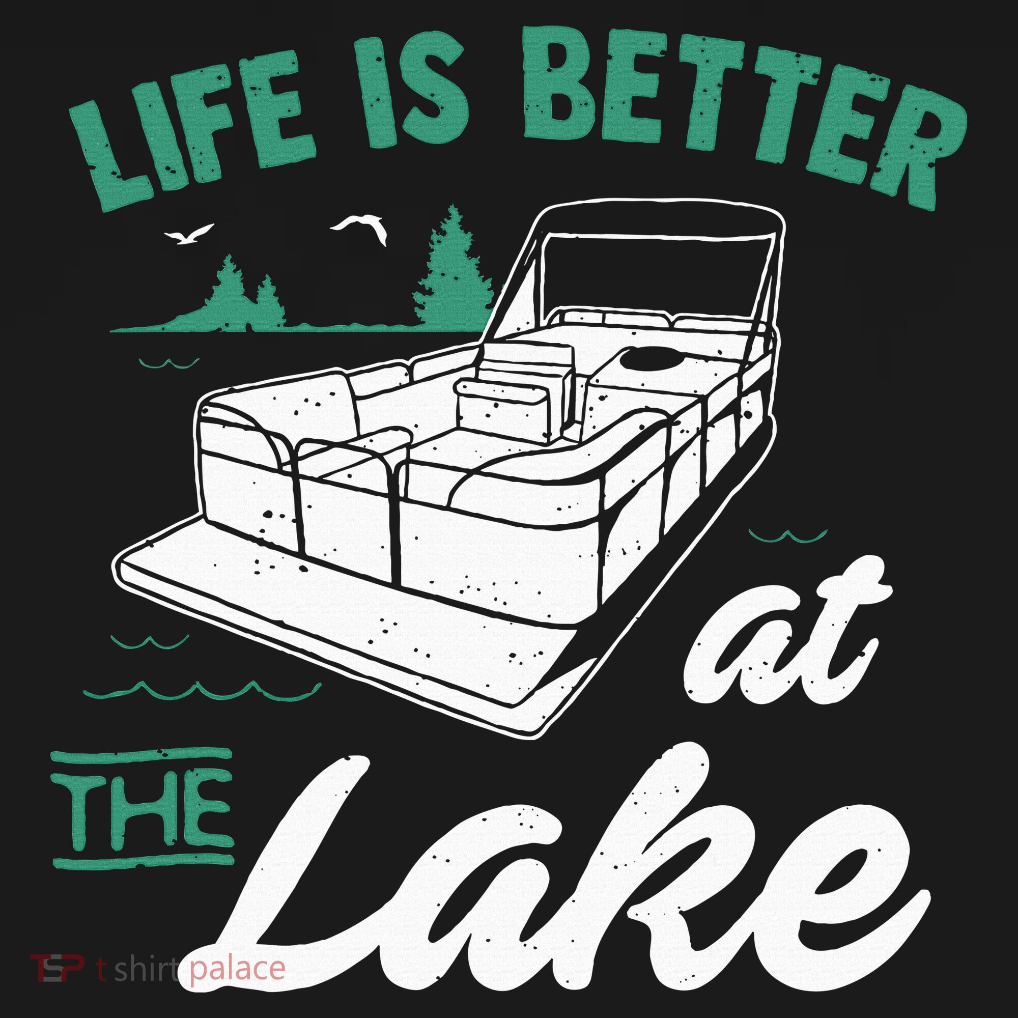 Life Is Better At The Lake Pontoon Boat Pajama Set