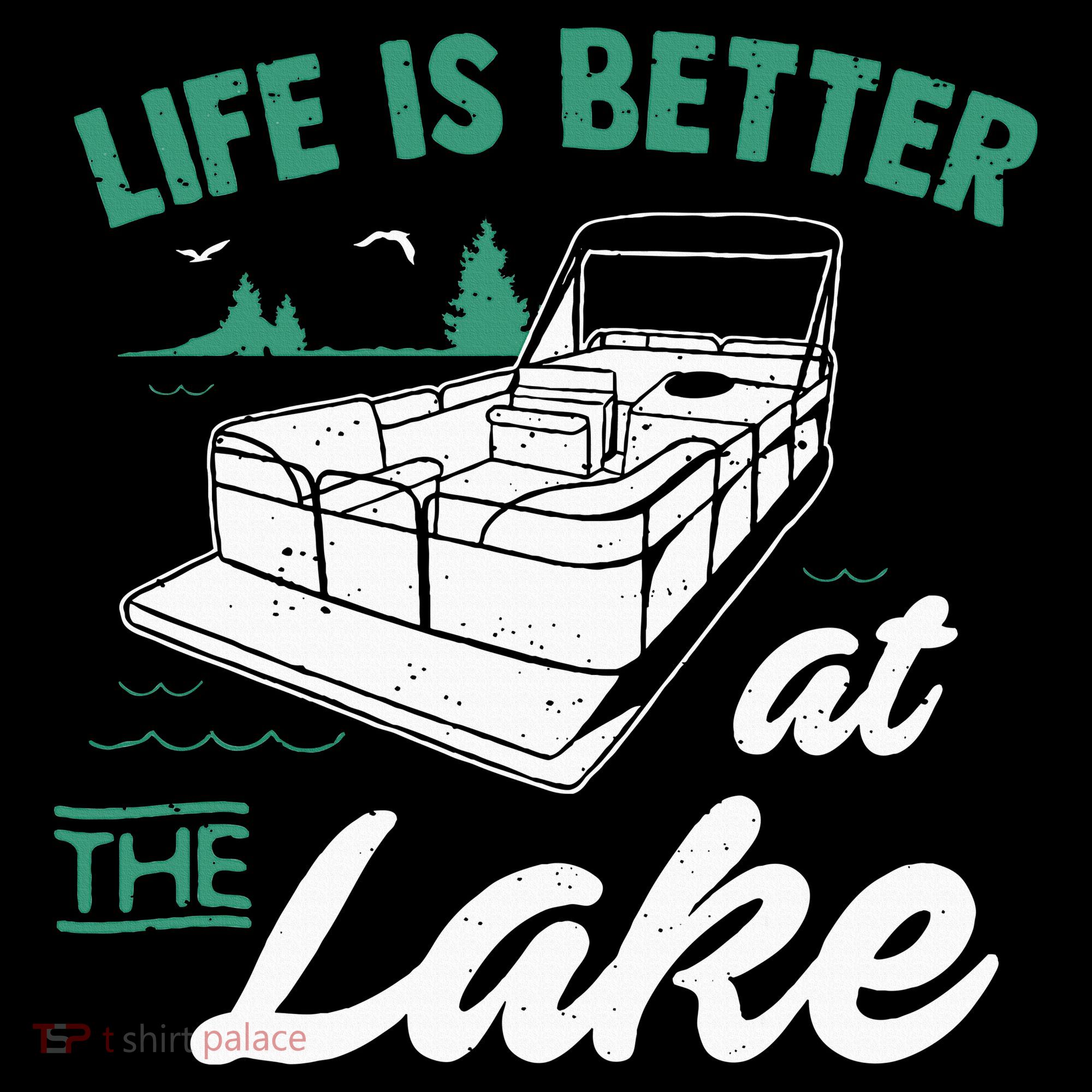 Life Is Better At The Lake Pontoon Boat Mousepad