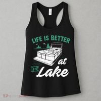Life Is Better At The Lake Pontoon Boat Women's Tank Top thumb 3