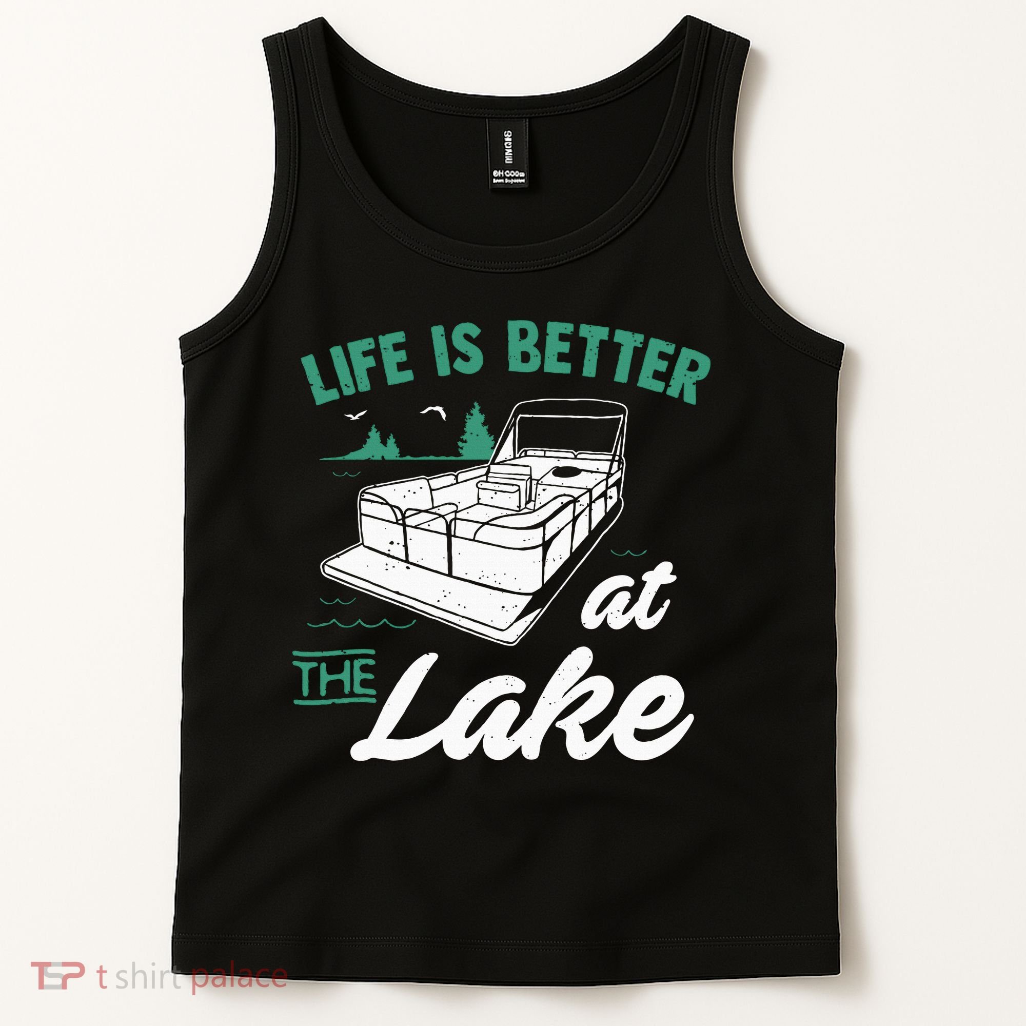 Life Is Better At The Lake Pontoon Boat Tank Top