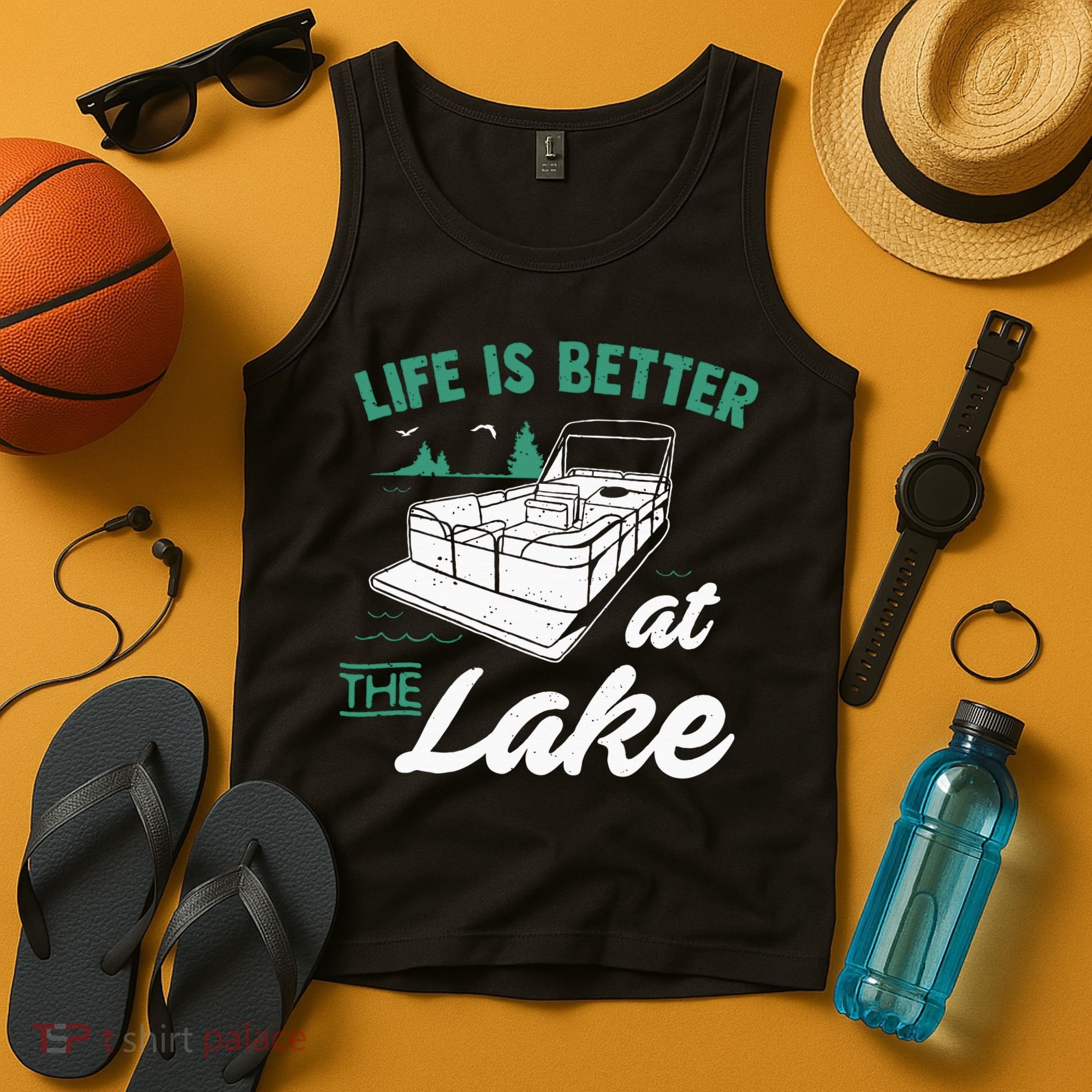 Life Is Better At The Lake Pontoon Boat Tank Top