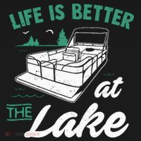 Life Is Better At The Lake Pontoon Boat Kids Sweatshirt thumb 2