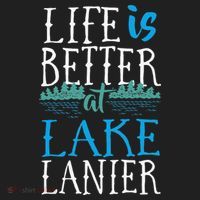 Life Is Better At Lake Lanier Fishing Boating Gift Beanie thumb 2