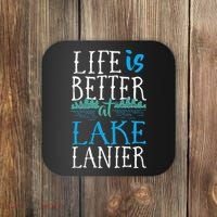 Life Is Better At Lake Lanier Fishing Boating Gift Coaster thumb 0