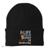 Life Is Better When IM Sandboarding Sandboarding Sand Dunes Great Gift Beanie thumb 0