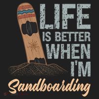 Life Is Better When IM Sandboarding Sandboarding Sand Dunes Great Gift Beanie thumb 2