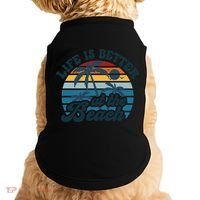 Life Is Better At The Beach Girls Trip Summer Vacation Retro Great Gift Doggie Tank thumb 0