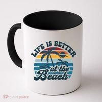 Life Is Better At The Beach Girls Trip Summer Vacation Retro Great Gift Coffee Mug thumb 0