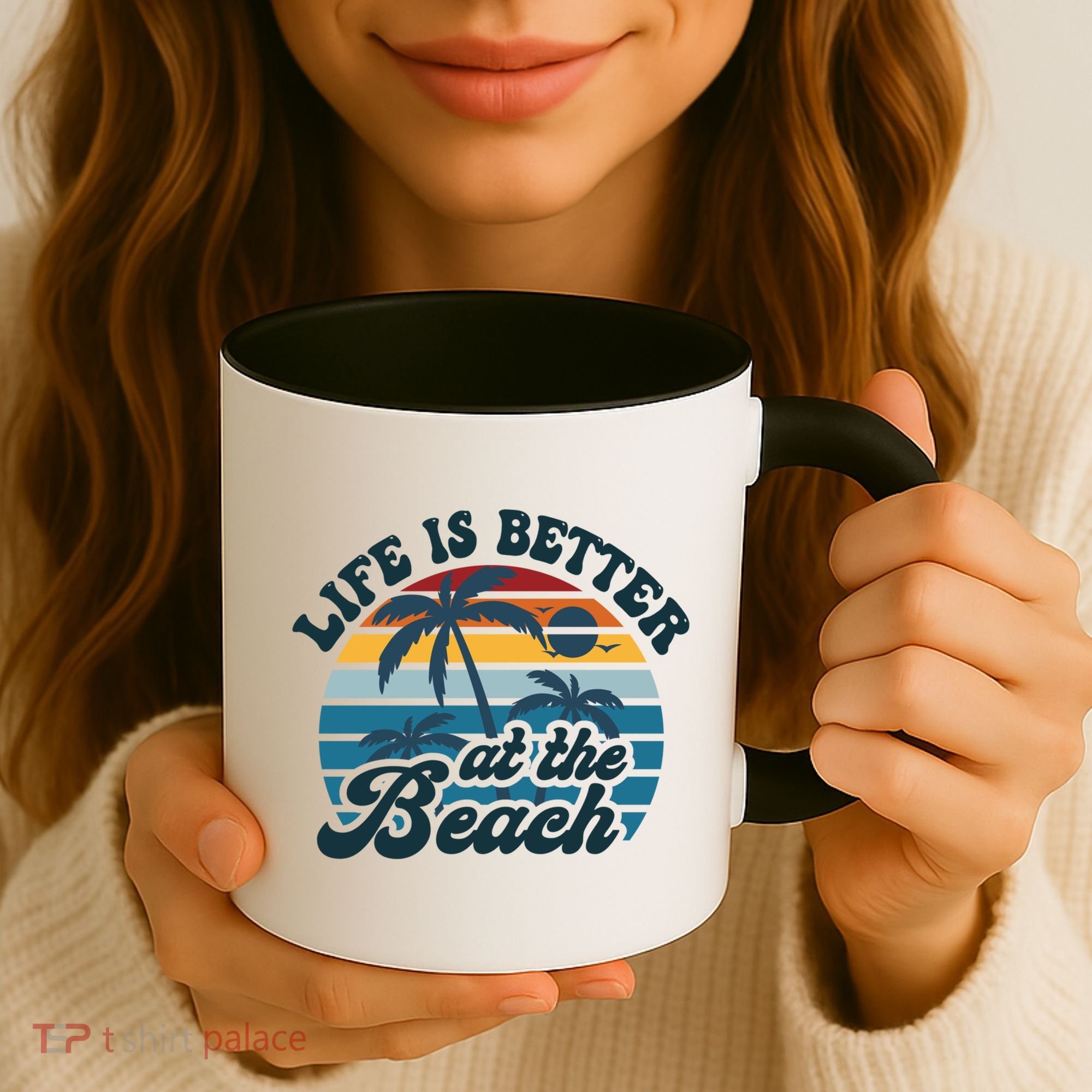Life Is Better At The Beach Girls Trip Summer Vacation Retro Great Gift Coffee Mug