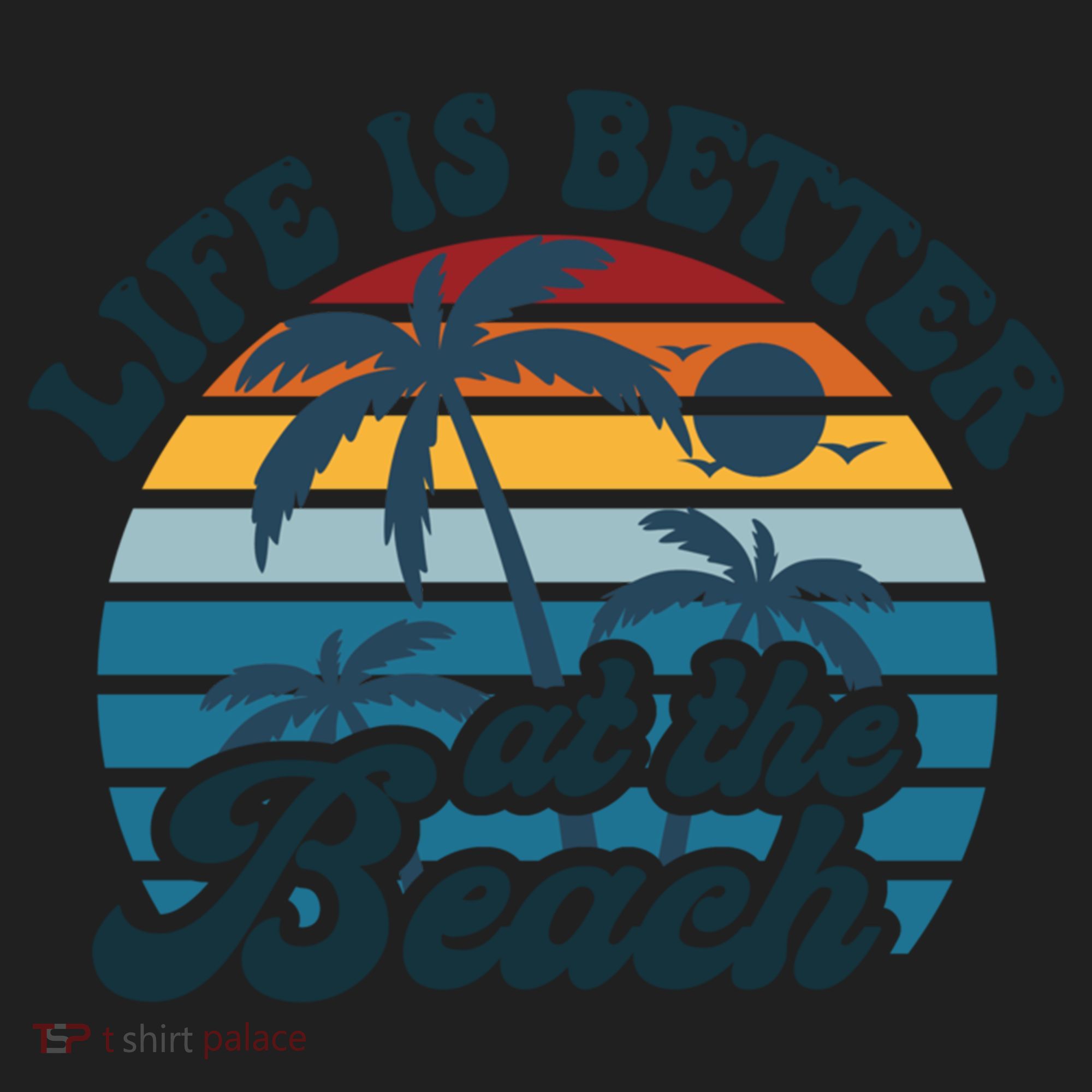 Life Is Better At The Beach Girls Trip Summer Vacation Retro Great Gift Golf Towel