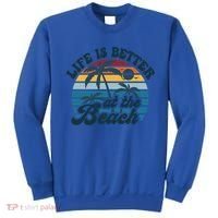 Life Is Better At The Beach Girls Trip Summer Vacation Retro Great Gift Sweatshirt thumb 0