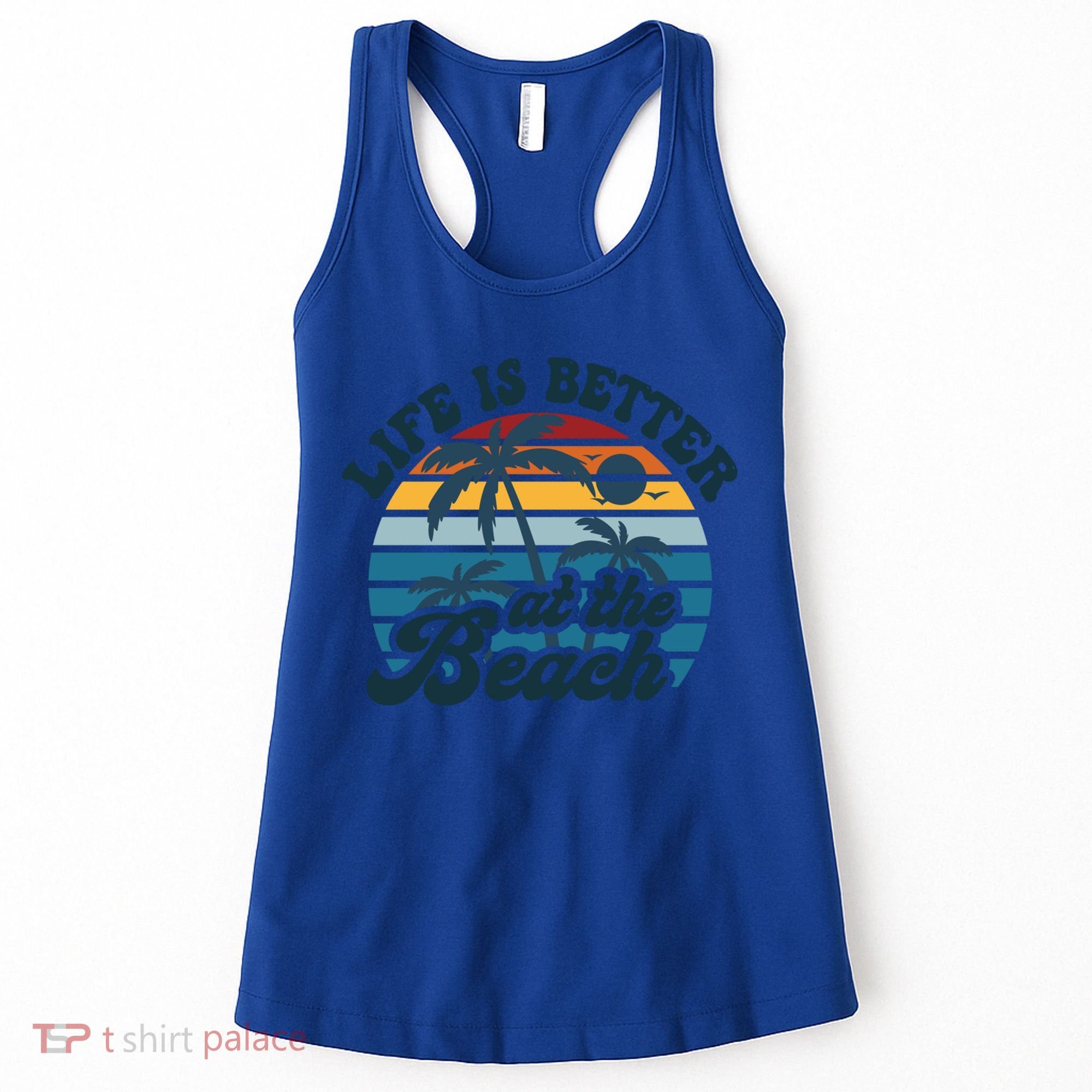 Life Is Better At The Beach Girls Trip Summer Vacation Retro Great Gift Women's Tank Top