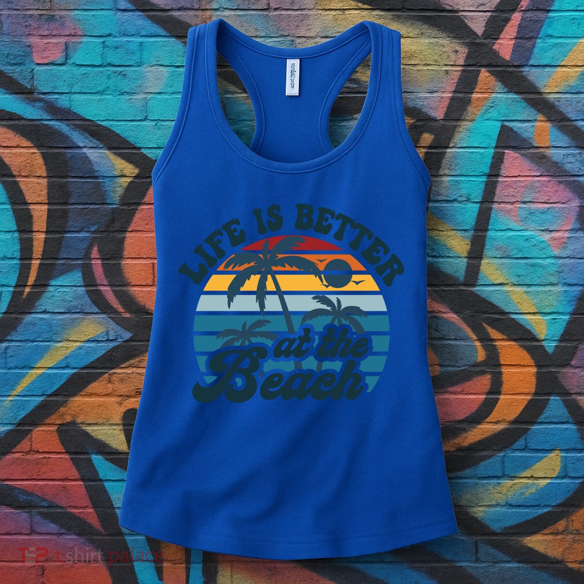 Life Is Better At The Beach Girls Trip Summer Vacation Retro Great Gift Women's Tank Top